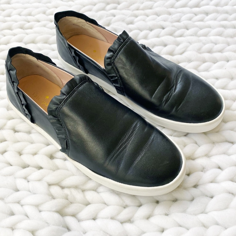 Kate Spade NY Lily Black Leather Sneaker Shoee